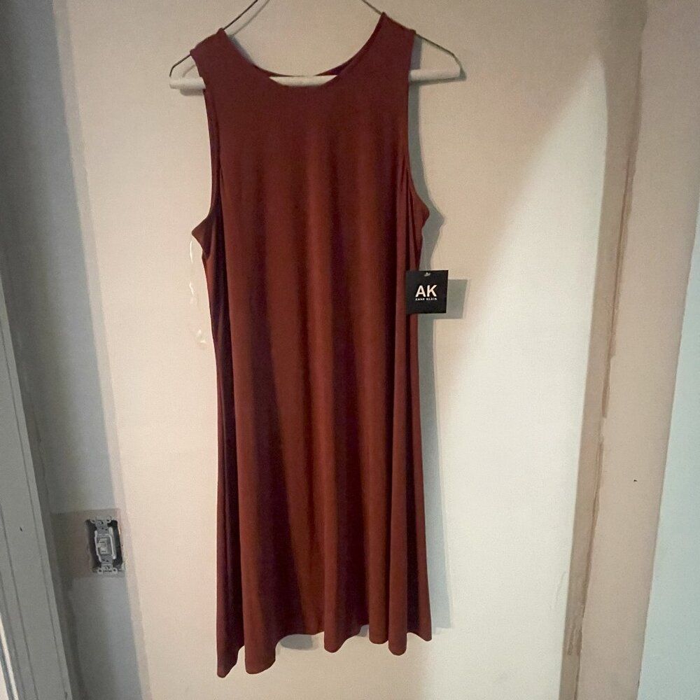 Anne Klein Rust Sleeveless Mini Dress new with tags
